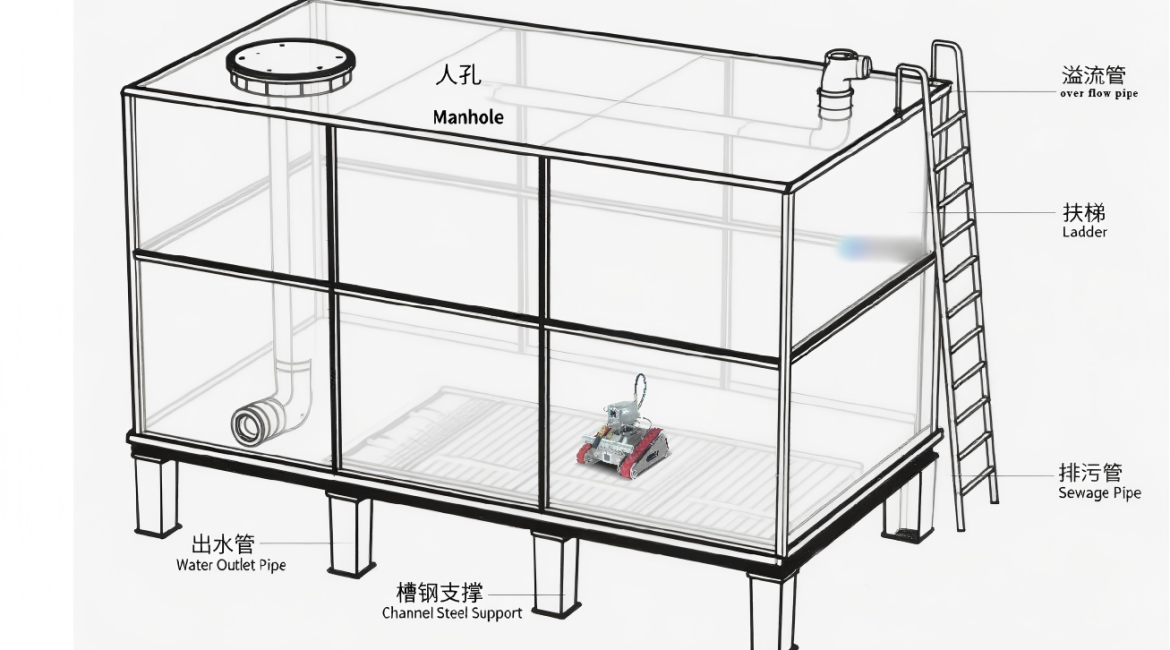 2. 機械人清洗工業水箱 Robotic cleaning in industrial water tanks